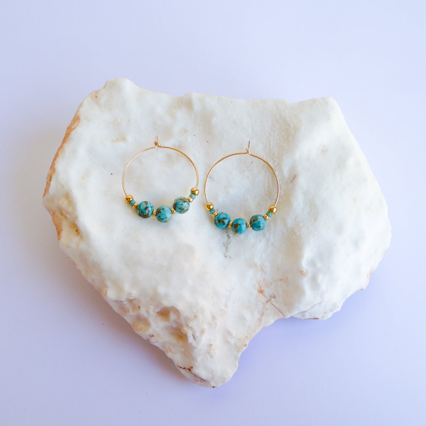 Turquoise Hoop Earrings